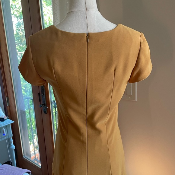 Hand Sewn Elegant Gold Women's Flapper Style Dress Haute Couture Fits 6-8 - Picture 6 of 7